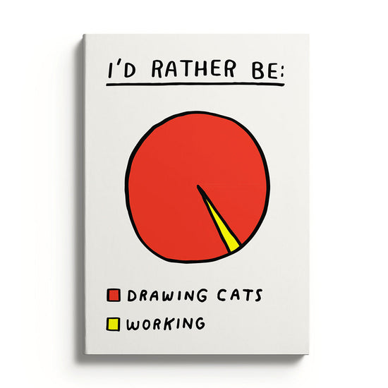 I'd Rather Be Drawing Cats A5 Notebook