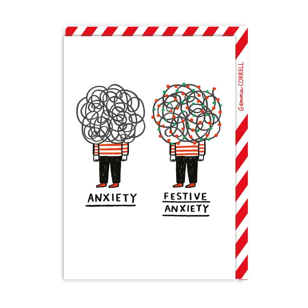 Festive Anxiety Christmas Card