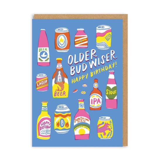 Older Budwiser Beer Birthday Card, A6