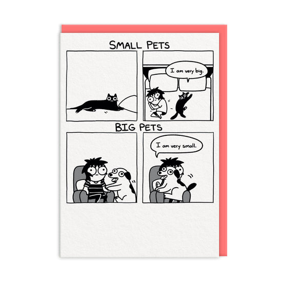 Small Pets Big Pets Greeting Card