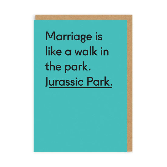 Wedding greeting card Jurassic Park, A6