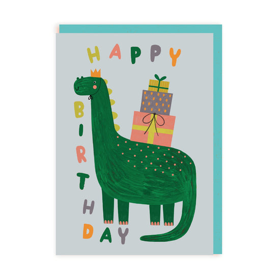 Happy Birthday Cute Dinosaur Card, A6