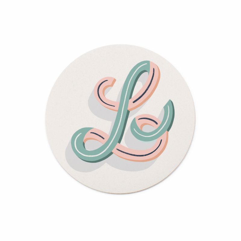 Alphabet Round Waterproof Sticker With Letters, ⌀ 6 cm