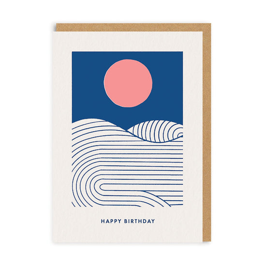 Happy Birthday Sun and Sea Greeting Card, A6
