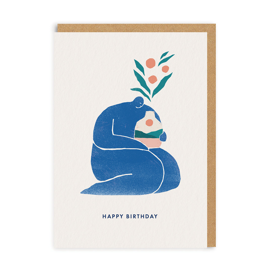 Happy Birthday Figure Greeting Card, A6