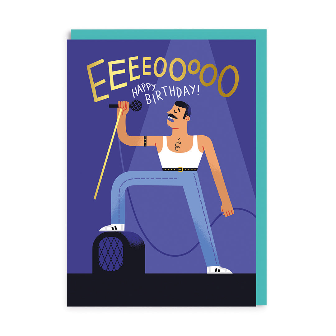 EEEEEOOOO Freddie Mercury Birthday Card, A6