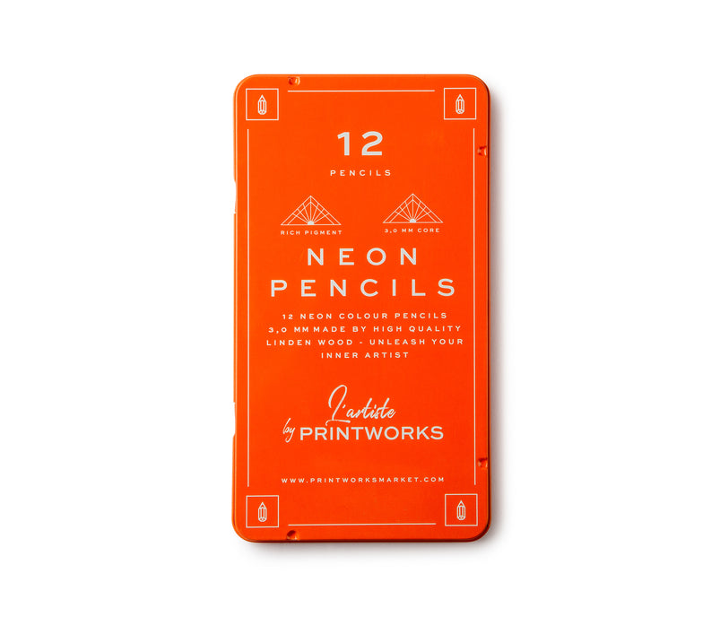 12 Colour pencils - Neon