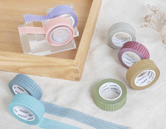 Grid Washi Tape Almond Beige