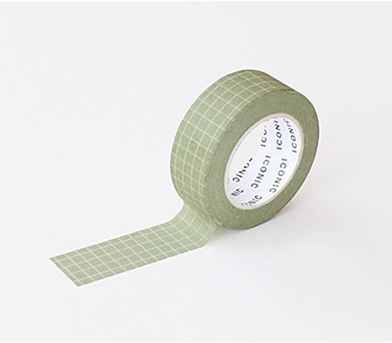 Grid Washi Tape Sage Green