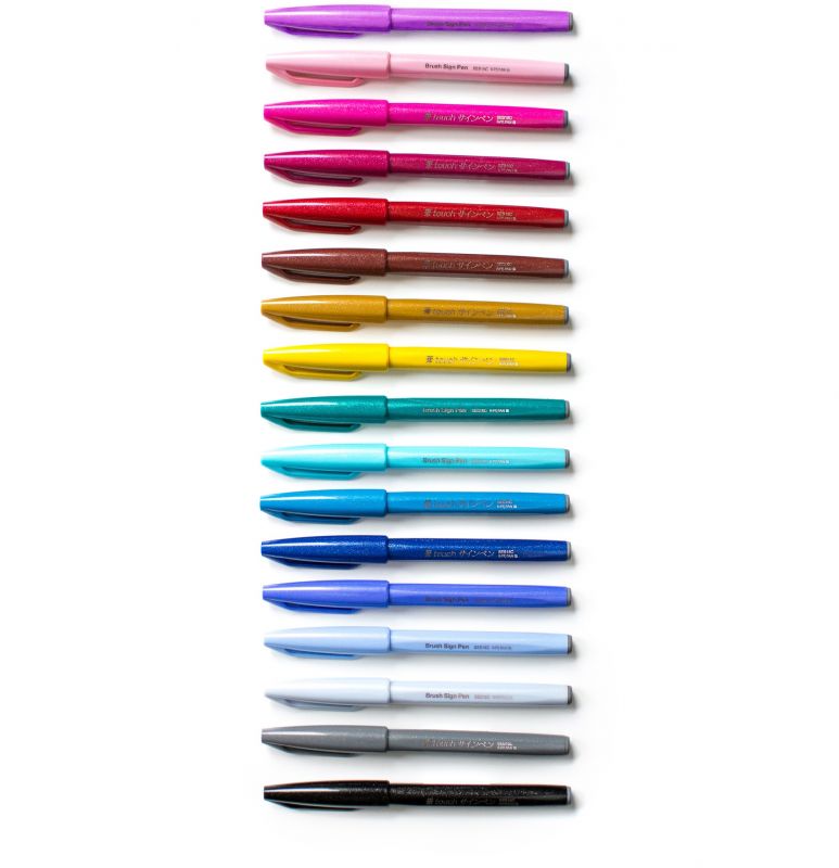 PENTEL Touch Brush Sign Pen, various colors