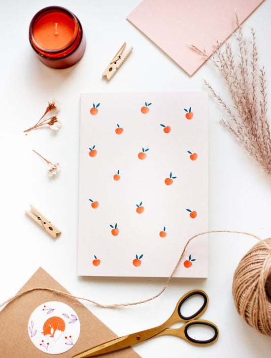 Peaches A5 Dotted Notebook, 60 pages