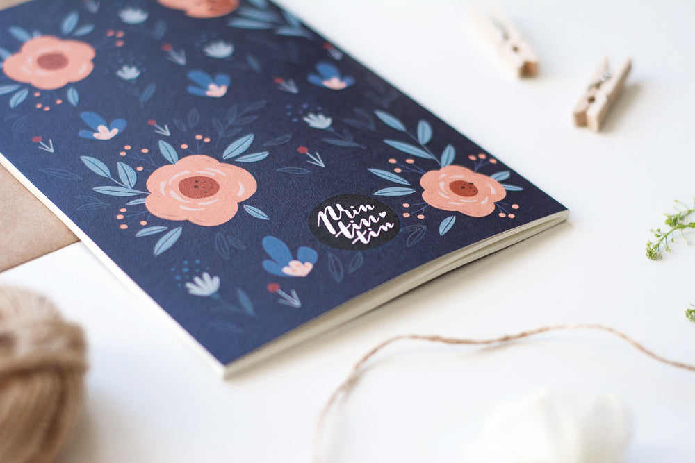 Roses A5 Dotted Notebook, 60 pages