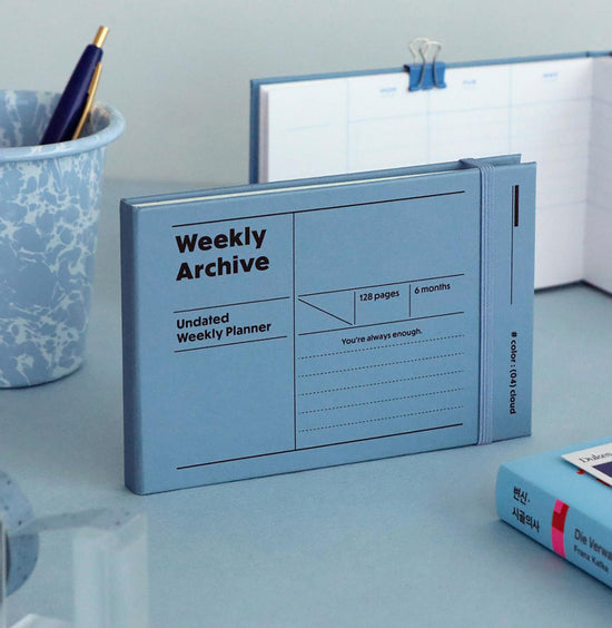 Weekly Archive Planner Blue